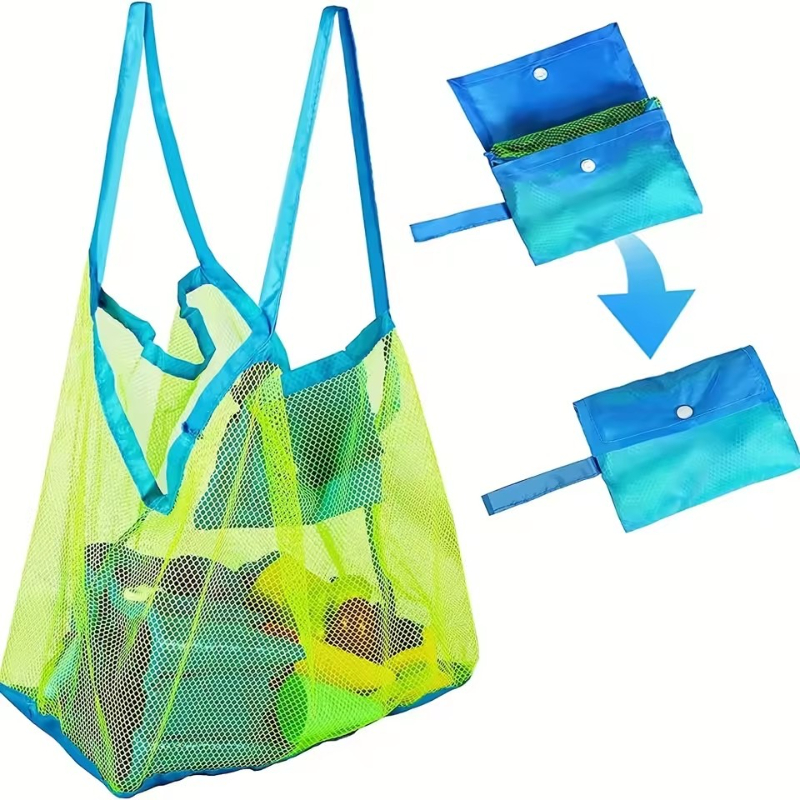 Beach Towel Large - เด็กทรายออกไปถุงตาข่ายแบบพกพาเด็กของเล่นเก็บกระเป๋าว่ายน้ํากระเป๋าชายหาดขนาดใหญ่สําหรับผ้าขนหนูผู้หญิงกระเป๋าแต่งหน้าเครื่องสําอาง