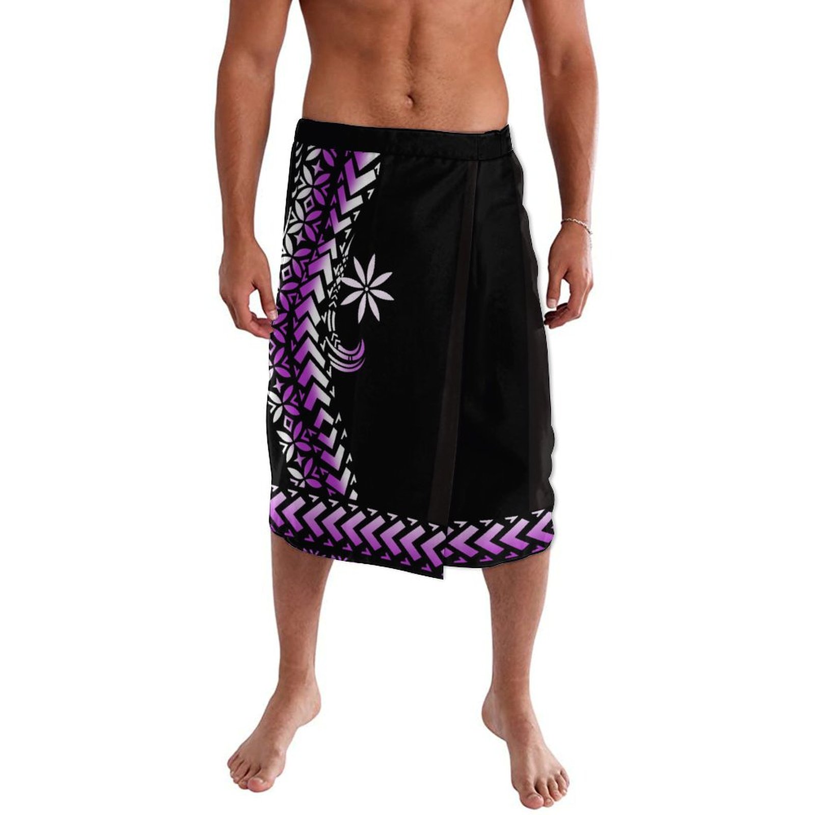 Sarong Men Wrap - เดรสพิมพ์ลายสไตล์โปลินเนียออกแบบลำลองชุดเดรสพิมพ์ลายเกาะฮาวายชายหาดแบบผูกเอวสำหรับผู้ชาย