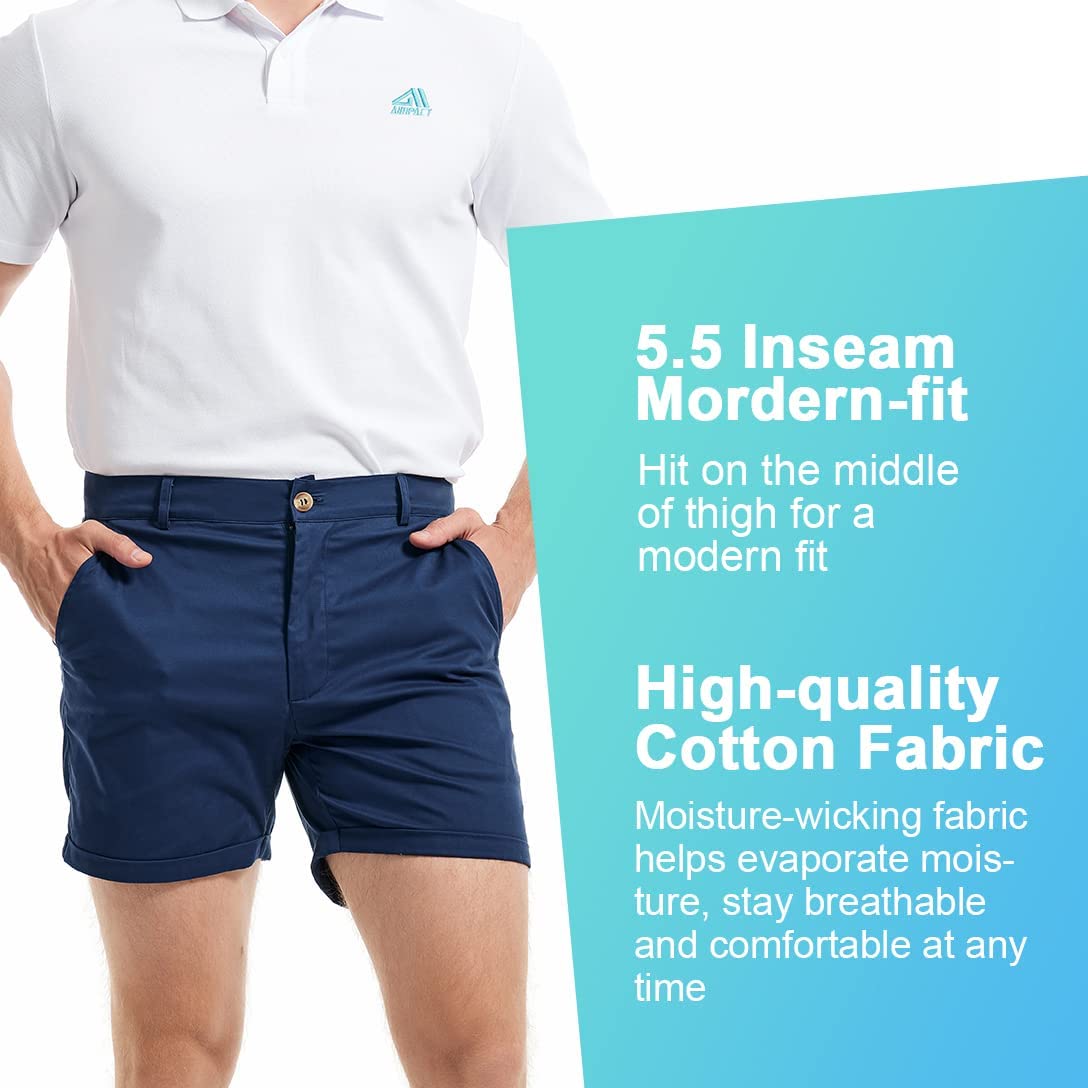 Shorts Chino Slim - AIMPACT Men 'S ฤดูร้อน Slim-Fit 5