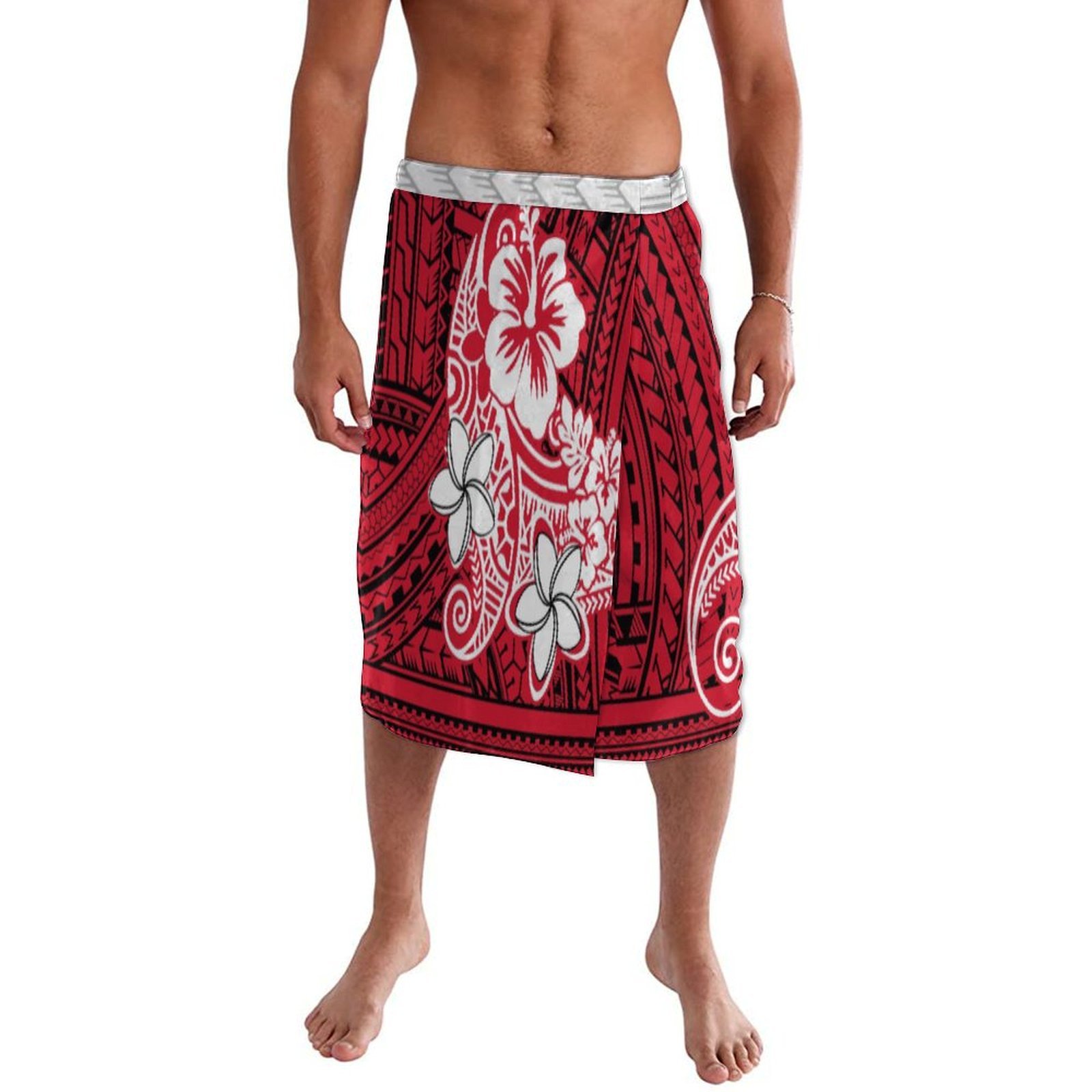Sarong Men Wrap - ชุดเดรสผ้าพันตัวผู้ชายแบบโพลีนีเชียน ลายแบบดั้งเดิมของเกาะซามัวและฟิจิ สไตล์ชาติพันธุ์ทันสมัย ลาวาลาวา แบบผ้าพันตัวผู้ชาย