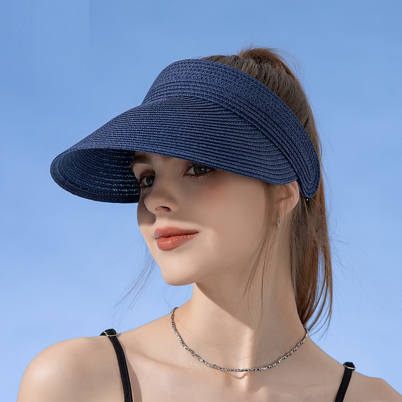 Bucket Hat Straw - ผู้หญิง UPF50 กว้าง Brim Sun หมวกฤดูร้อน