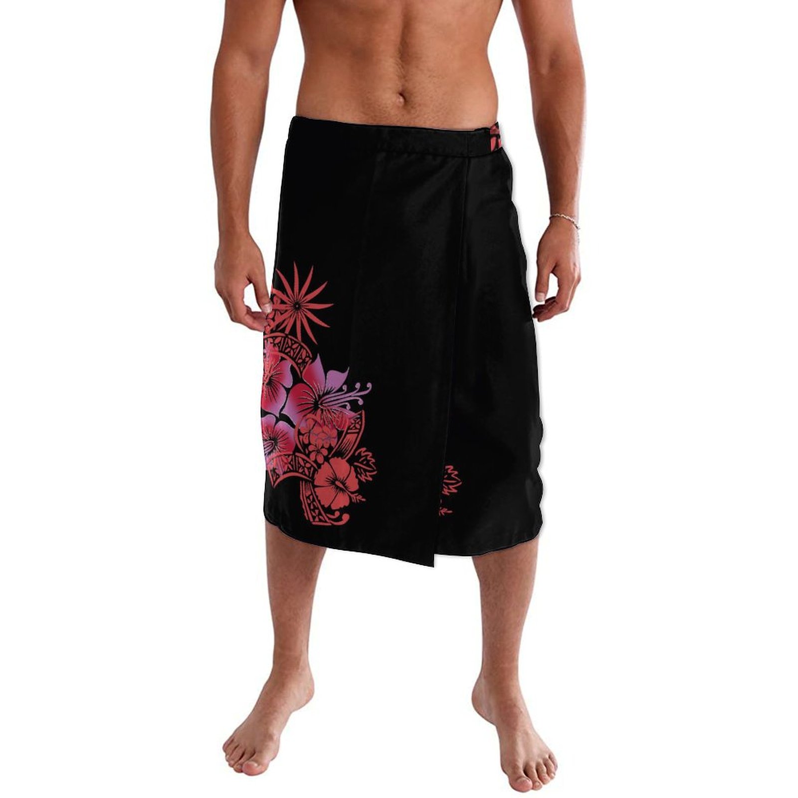 Sarong Men Wrap - ฮาวายสไตล์ชาติพันธุ์ผู้ชายชุด Polynesian Archipelago ผู้ใหญ่เสื้อผ้าผ้ากันเปื้อน Lavalava Ie