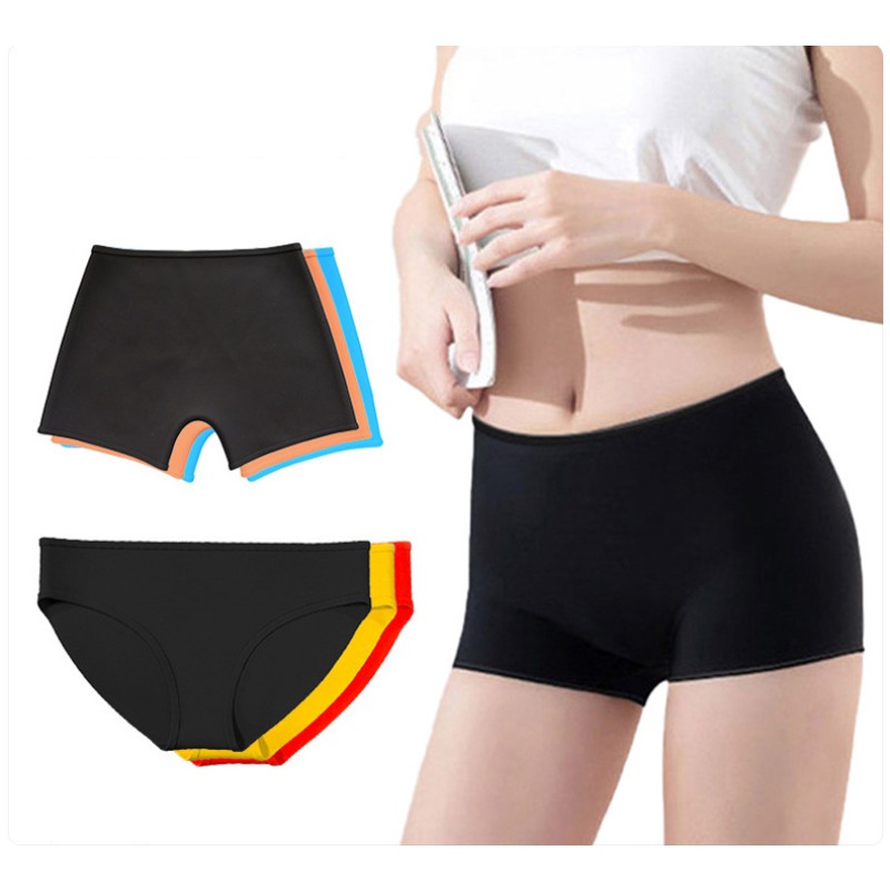 Swim Trunk Quick Dry - กางเกงว่ายน้ำซิลิโคนชายหญิง บ็อกเซอร์ไร้ตะเข็บ ทรงสามเหลี่ยม สำหรับสระว่ายน้ำ ชายหาด นุ่ม