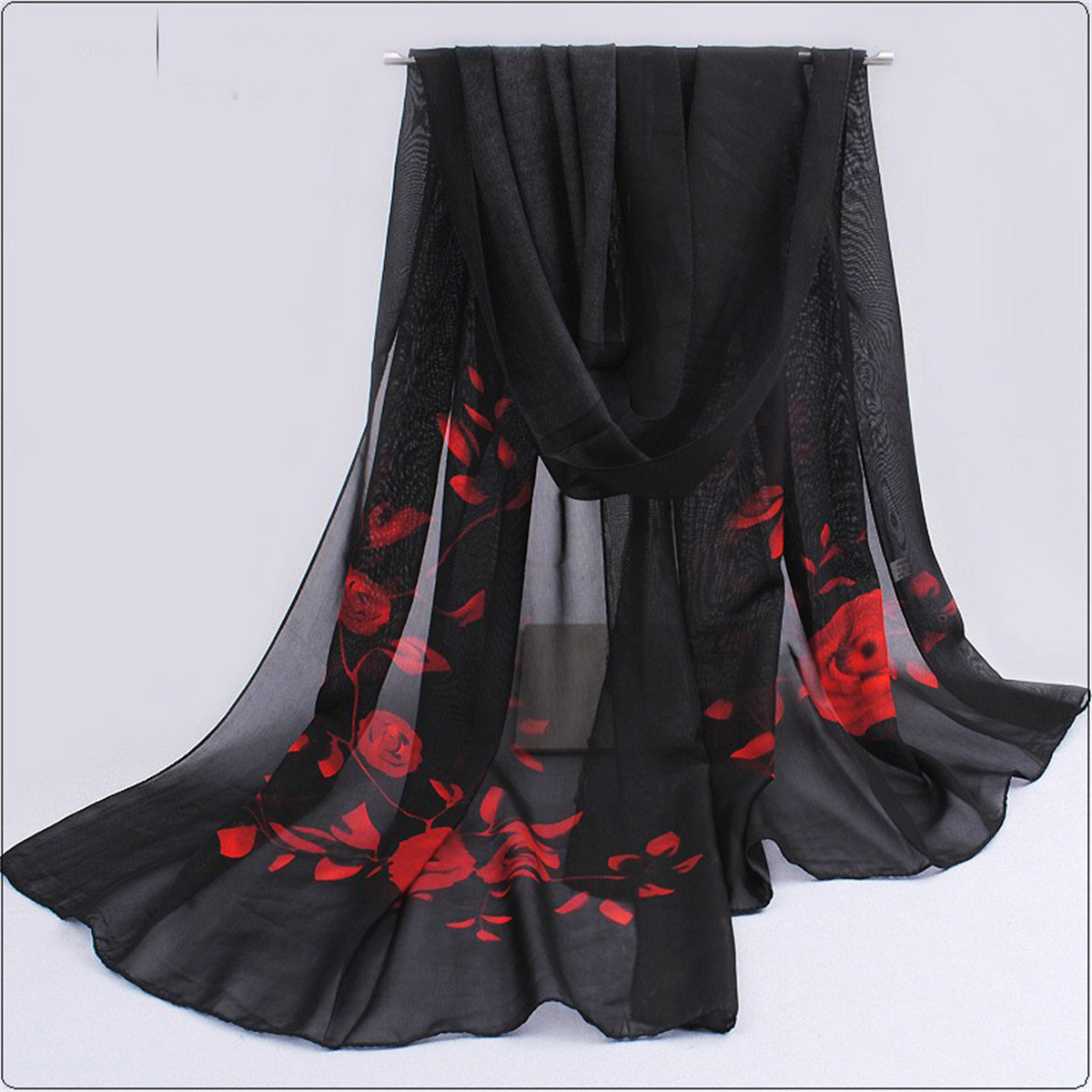 Beach Towel Large - 1ชิ้นผ้าพันคอชีฟองที่เรียบง่ายสง่างามดอกไม้พิมพ์บางหัวผ้าพันคอผ้าคลุมไหล่ขนาดใหญ่,ฤดูร้อนผ้าขนหนูชายหาดครีมกันแดดผ้าคลุมไหล่WindproofคอSC