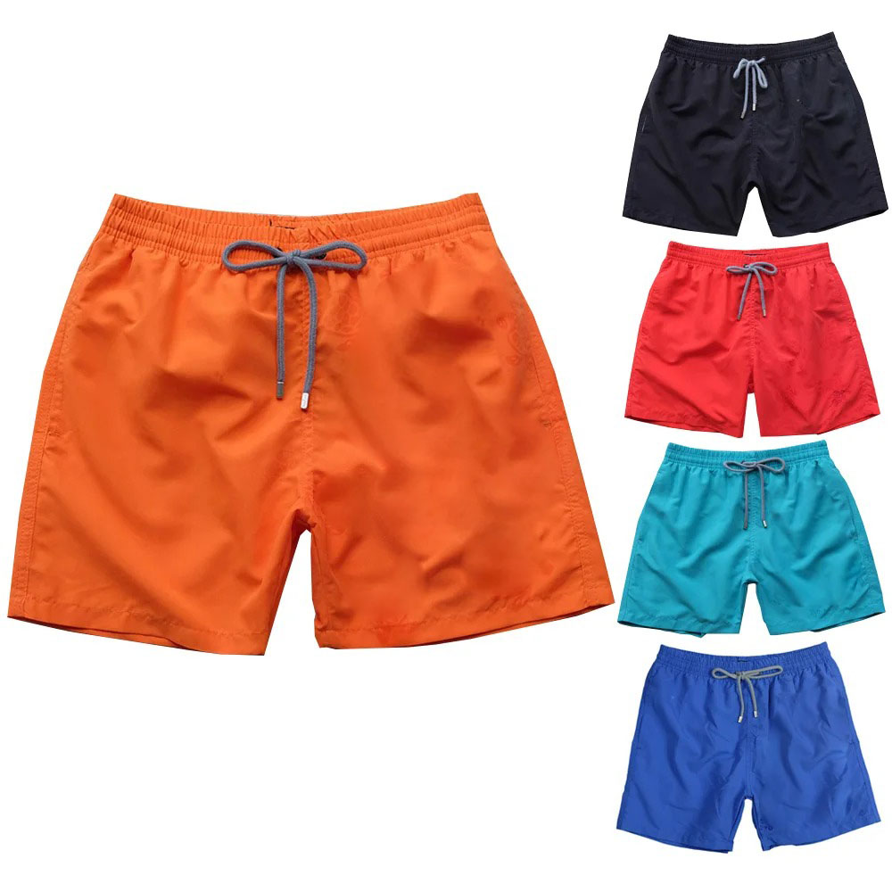 Trunks Board Surf - ชุดว่ายน้ำมหัศจรรย์ของผู้ชายกางเกงว่ายน้ำตาข่าย Surf ริมชายหาดกางเกงขาสั้นกระดานโต้ตอบน้ำเต่าปักลายเปลี่ยนสีได้