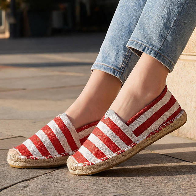 Espadrille Slip On - ฤดูร้อนฤดูใบไม้ร่วงผู้หญิงรองเท้าผ้าใบระบายอากาศได้ดีรองเท้าลำลองของผู้หญิงรองเท้าสลิปออนเฮมพ์รองเท้ากราฟฟิตี้ เอสปาดริลส์รองเท้าสตรีรองเท้าส้นเตี้ย