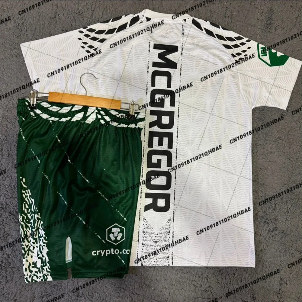 Shirt Camp Collar - ชุดเสื้อยืดและกางเกงขาสั้นสำหรับฤดูร้อน ลาย Conor McGregor สำหรับกีฬา MMA