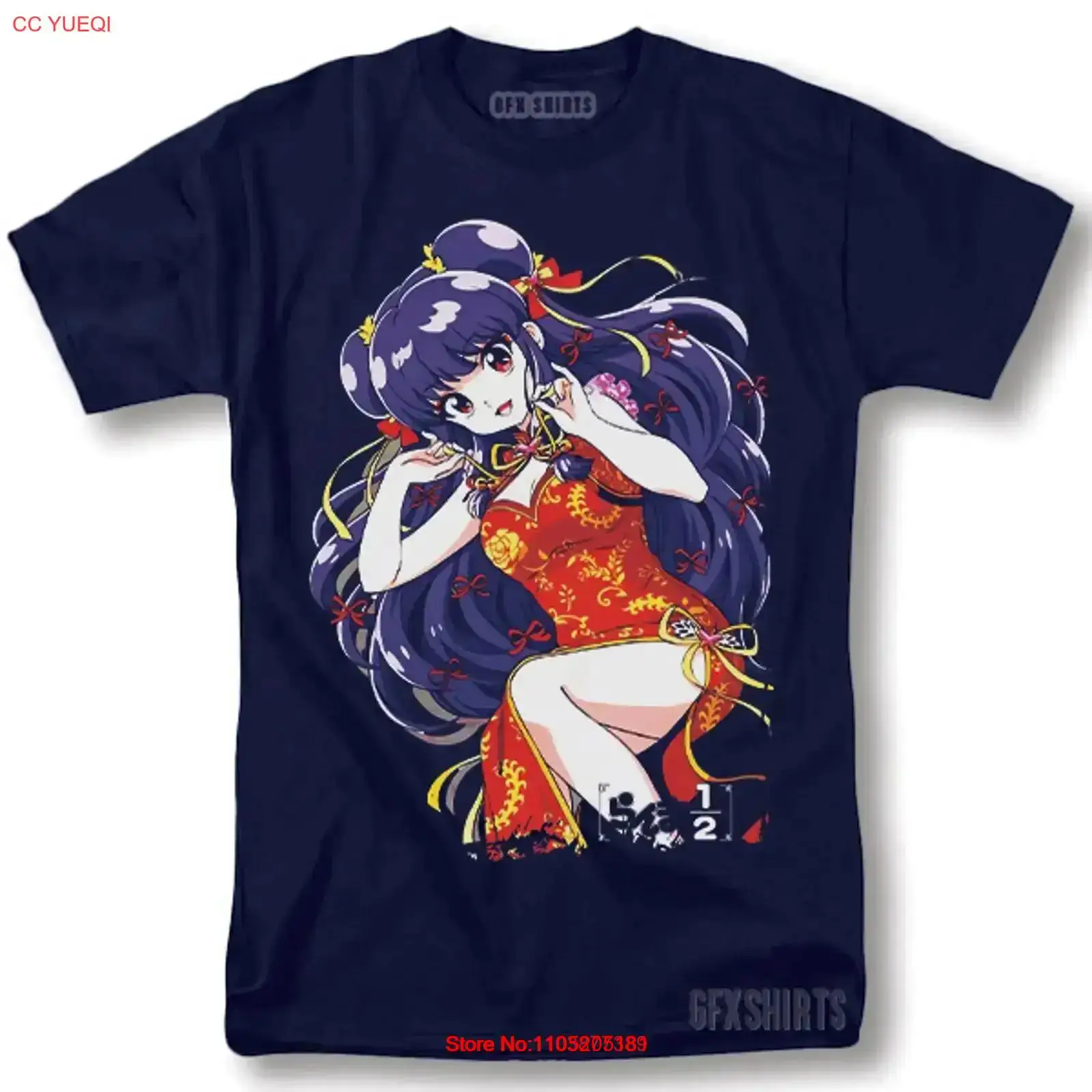 Tee Graphic Print - เสื้อยืดรันม่า 1 2 อนิเมะ มังงะ แชมพู