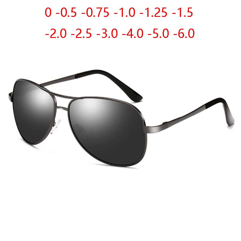 Sunglasses Aviator Polarized - รูปไข่แว่นตากันแดดผู้ชายPolarizedลบเลนส์นักบินดวงอาทิตย์แว่นตาชาย 0 -0.5 -0.75 -1.0 -1.25