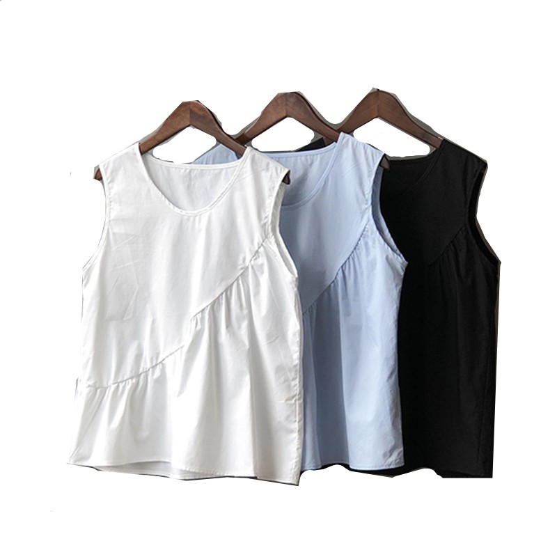 Shirt Camp Collar - หลวมสบายๆผู้หญิงผ้าฝ้ายผ้าลินินเสื้อ,Bohemian Beachเสื้อกั๊กเสื้อTops.เกาหลีOffice Lady Tanks Blusas Femininas
