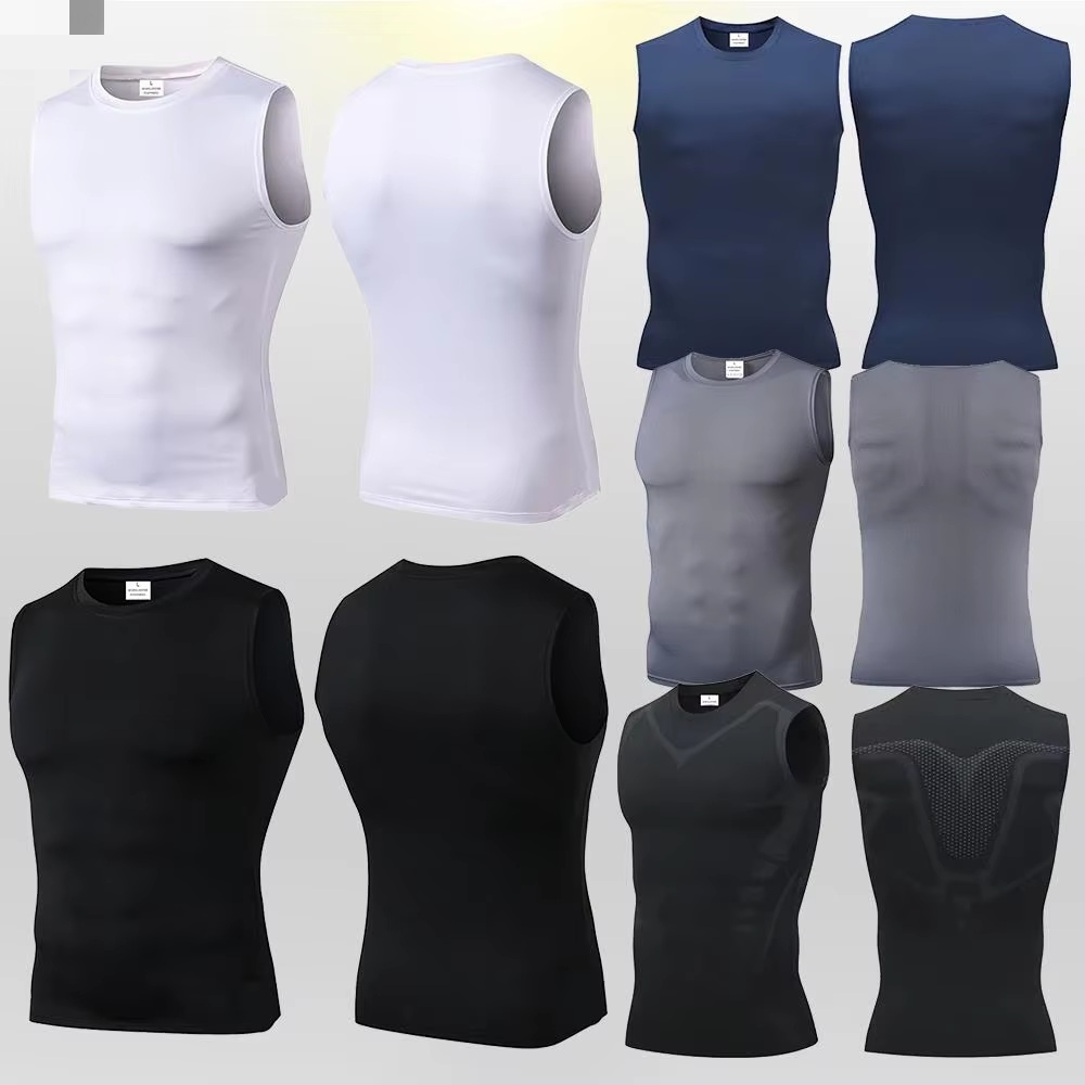 Tank Top Muscle - เสื้อกล้ามออกกำลังกายผู้ชาย แห้งเร็ว พิมพ์ลาย สำหรับฟิตเนส เพาะกาย เวทเทรนนิ่ง