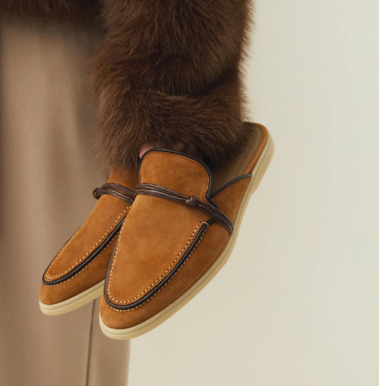 Flip Flop Leather Men - รองเท้าโลฟเฟอร์ผู้ชาย ดีไซน์หรูหรา สไตล์ตะวันออกกลาง พู่หนังกลับ หนังแท้ ปี
