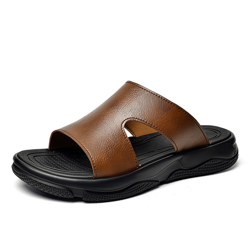 รองเท้าแตะหนังผู้ชาย พื้นหนากั - Flip Flop Leather Men บทวิจารณ์และราคา