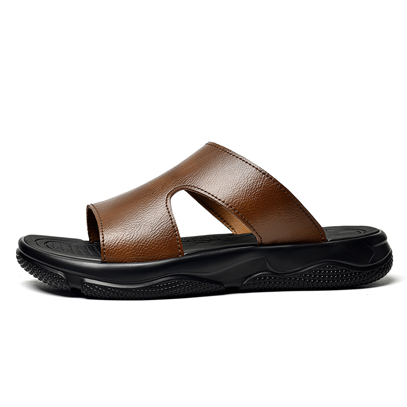 รองเท้าแตะหนังผู้ชาย พื้นหนากั - Flip Flop Leather Men บทวิจารณ์และราคา