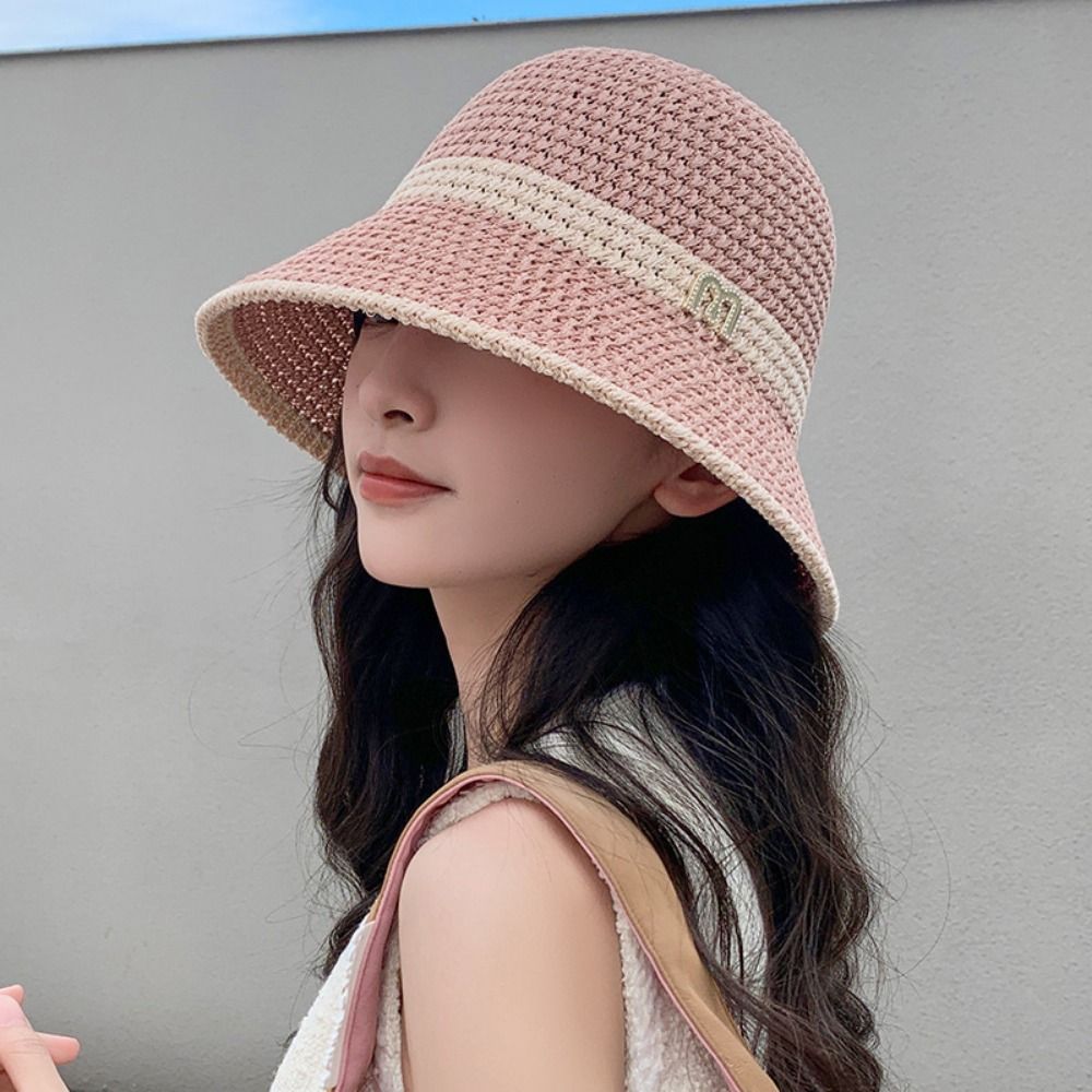 หมวกชาวประมงทรงโบว์ ระบายอากาศ - Bucket Hat Straw บทวิจารณ์และราคา