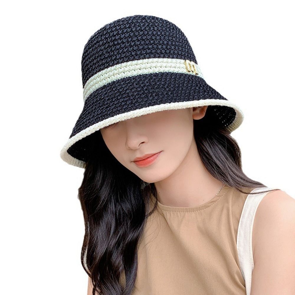 หมวกชาวประมงทรงโบว์ ระบายอากาศ - Bucket Hat Straw บทวิจารณ์และราคา