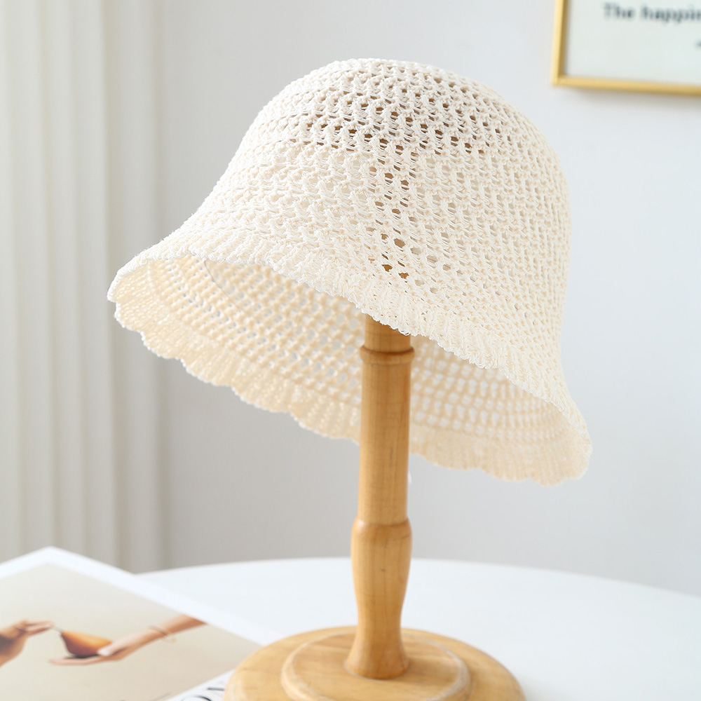 หมวกบักเก็ตผู้หญิง หมวกฤดูใบไม - Bucket Hat Straw บทวิจารณ์และราคา