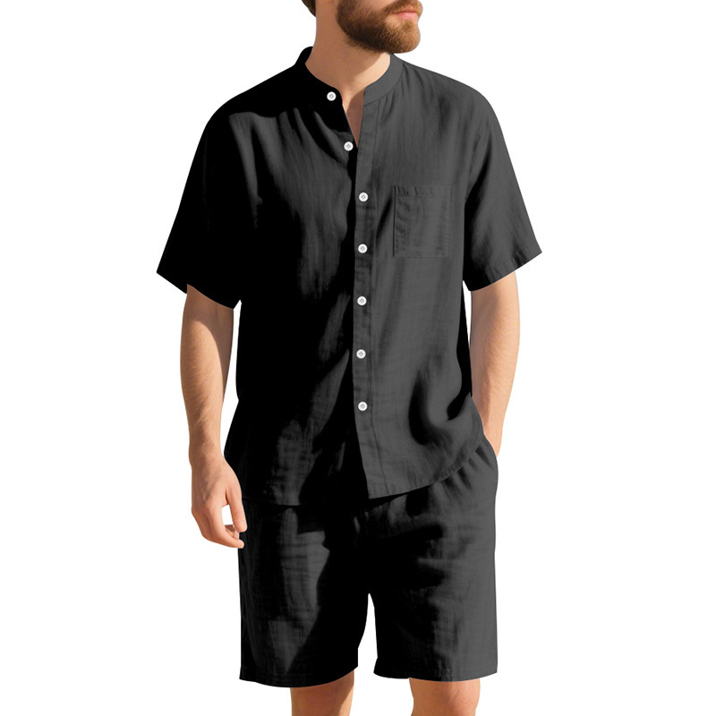 ชุดสูทผ้าลินินผู้ชายสำหรับฤดูร - Linen Shirt Breathable บทวิจารณ์และราคา