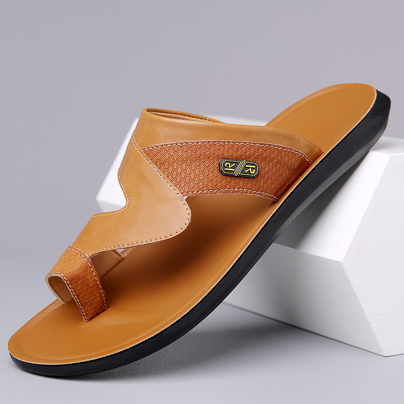 รองเท้าแตะหนังผู้ชายรุ่นใหม่ปี - Flip Flop Leather Men บทวิจารณ์และราคา