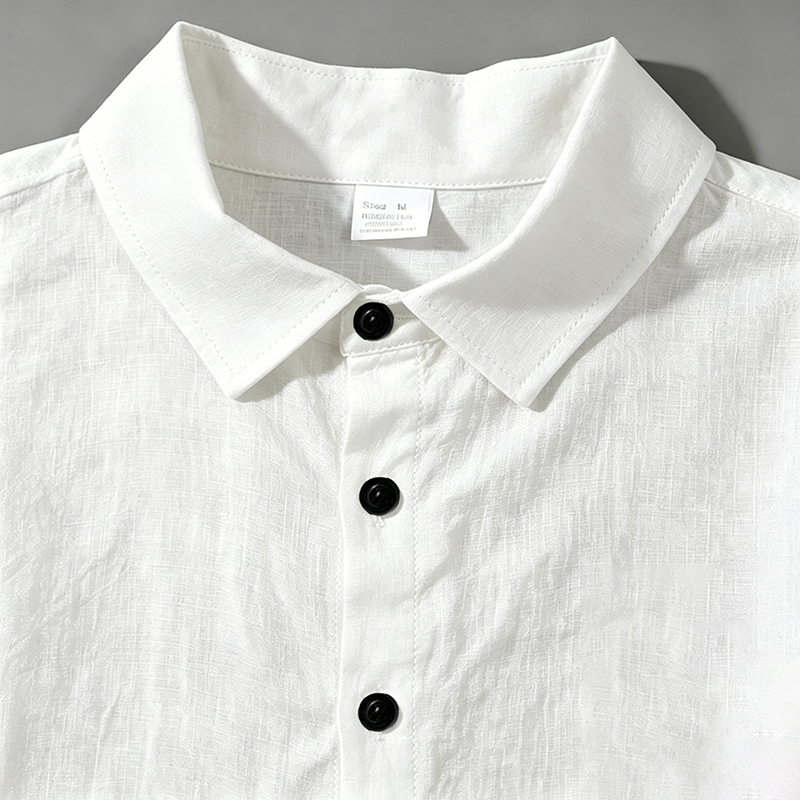 ชุดเซ็ตผ้าลินินสองชิ้นสำหรับผู - Linen Shirt Breathable บทวิจารณ์และราคา
