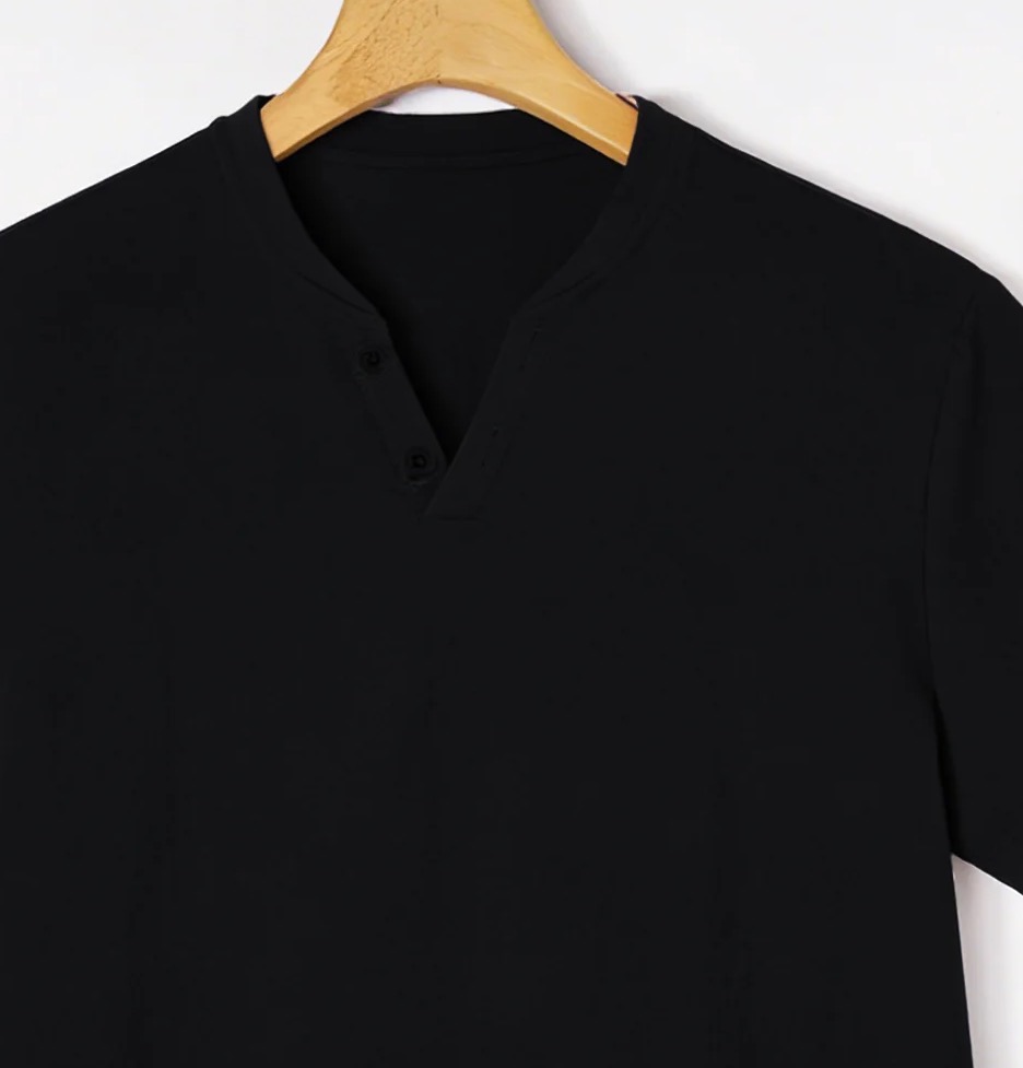 เสื้อยืดแขนสั้นเฮนลีย์สีดำสุดห - Linen Shirt Breathable บทวิจารณ์และราคา