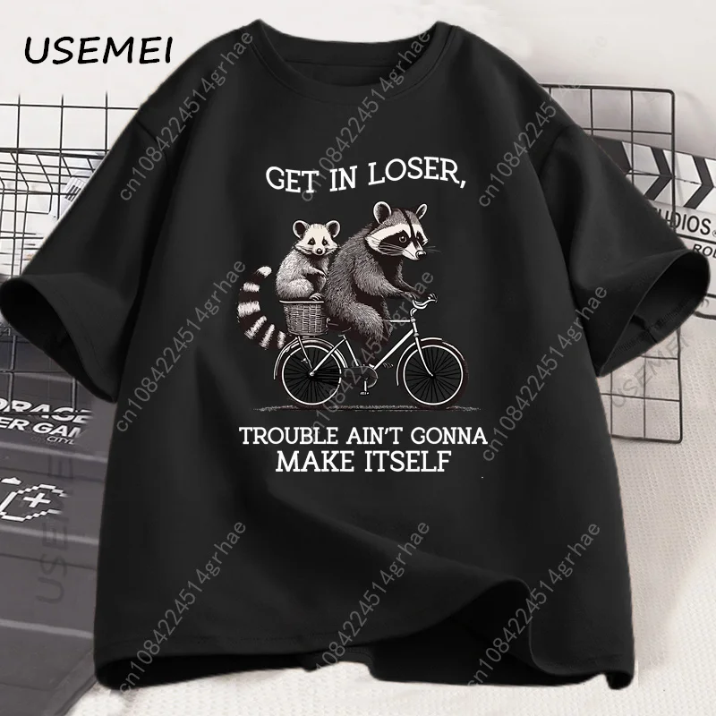 เสื้อยืด Get in Loser ลายแรคคู - Tee Graphic Print บทวิจารณ์และราคา