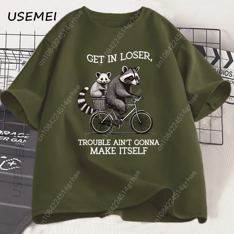 เสื้อยืด Get in Loser ลายแรคคู - Tee Graphic Print บทวิจารณ์และราคา