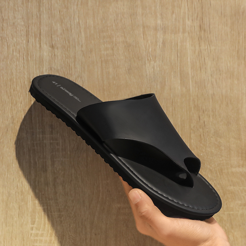 รองเท้าแตะผู้ชายคุณภาพสูงแฟชั่ - Flip Flop Leather Men บทวิจารณ์และราคา