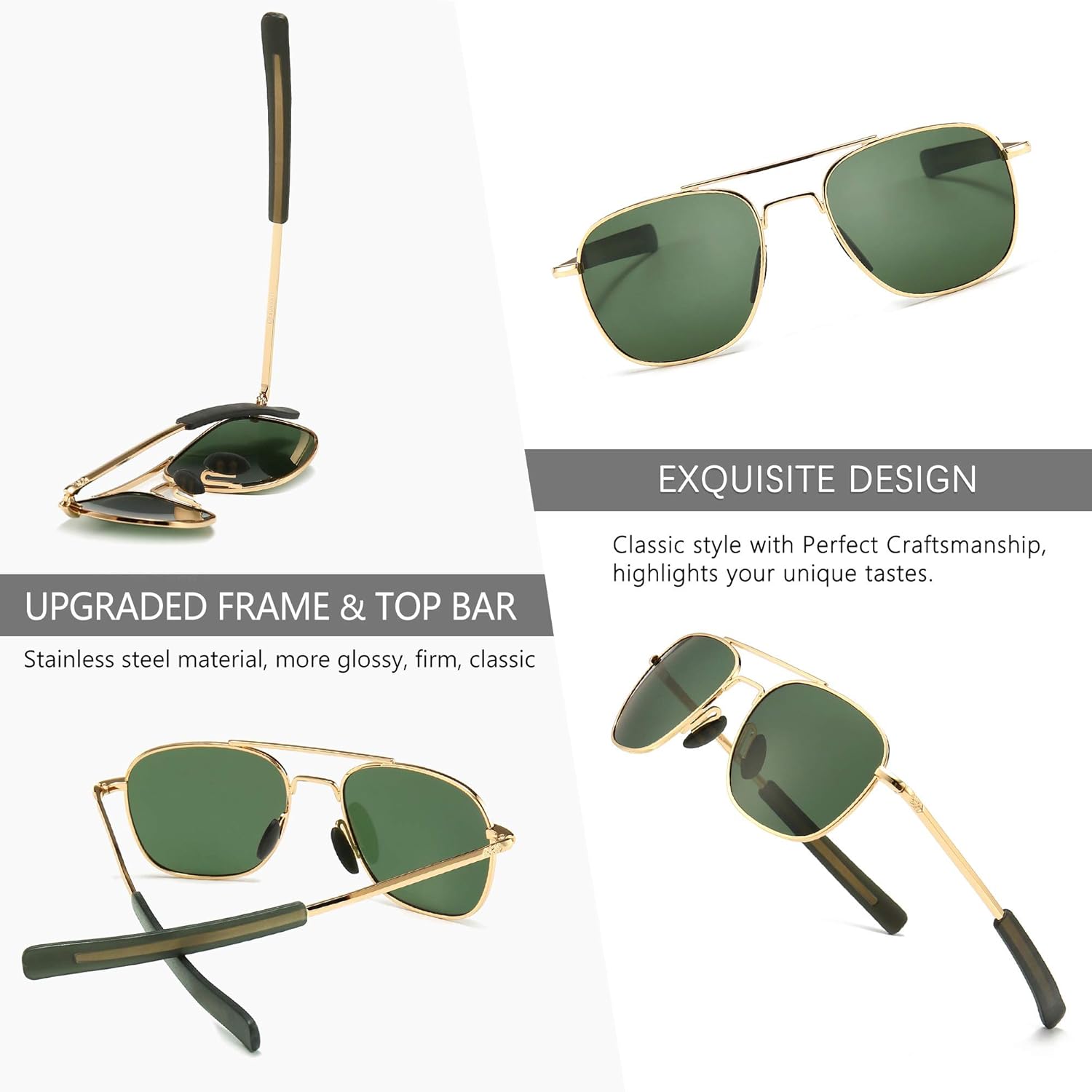 แว่นกันแดดโพลาไรซ์ทรงนักบินสไต - Sunglasses Aviator Polarized บทวิจารณ์และราคา
