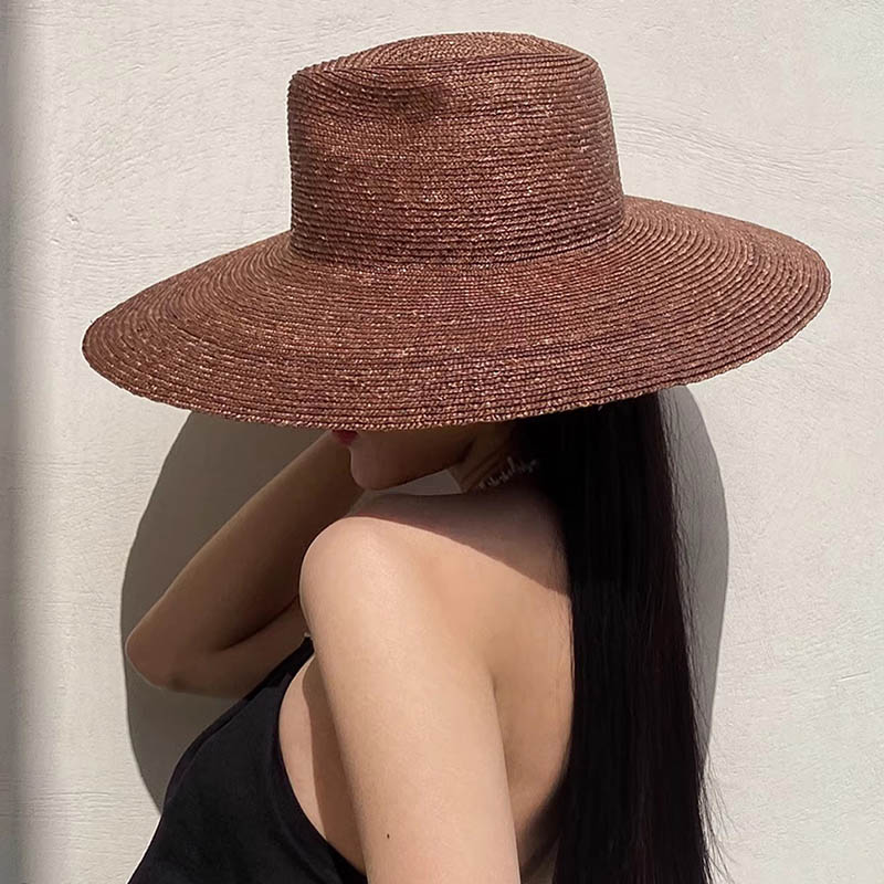 หมวกฟางทรงปานามาปีกกว้างหมวกชา - Bucket Hat Straw บทวิจารณ์และราคา