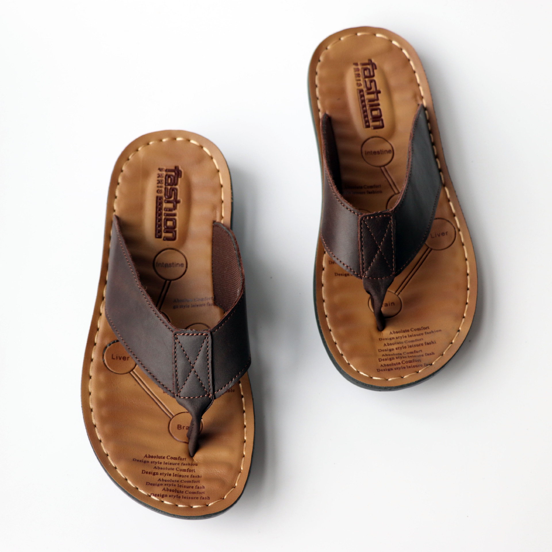 รองเท้าแตะหนังผู้ชาย รุ่นปี 20 - Flip Flop Leather Men บทวิจารณ์และราคา