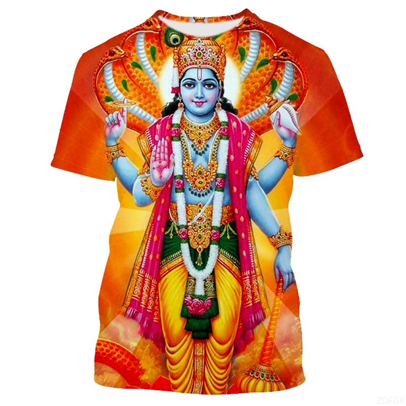 แฟชั่นฤดูร้อนอินเดีย Deities ก - Tee Graphic Print บทวิจารณ์และราคา