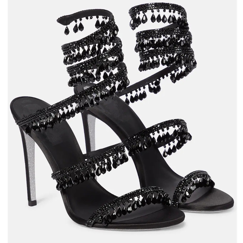 รองเท้าส้นสูงผู้หญิงประดับเพชร - Casual Sandal Leather บทวิจารณ์และราคา