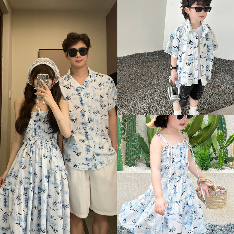 คู่รีสอร์ทดูพ่อแม่และเด็กเสื้อ - Resort Shirt Floral บทวิจารณ์และราคา