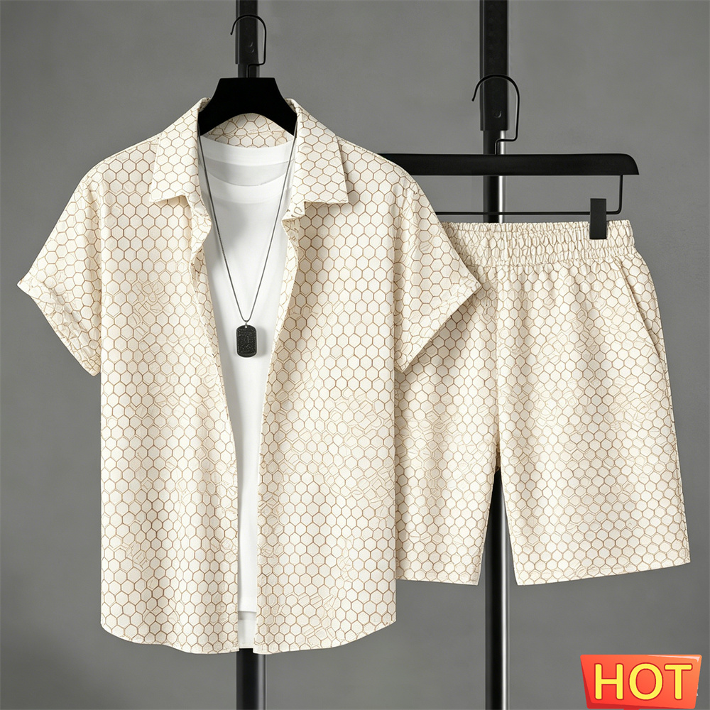 ชุดฤดูร้อน ชุดเสื้อเชิ้ตผู้ชาย - Shirt Camp Collar บทวิจารณ์และราคา