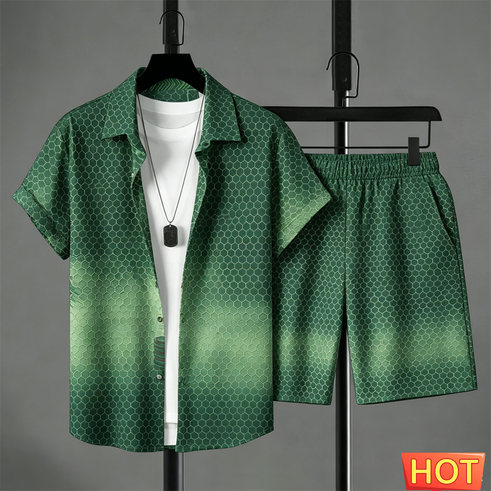 ชุดฤดูร้อน ชุดเสื้อเชิ้ตผู้ชาย - Shirt Camp Collar บทวิจารณ์และราคา