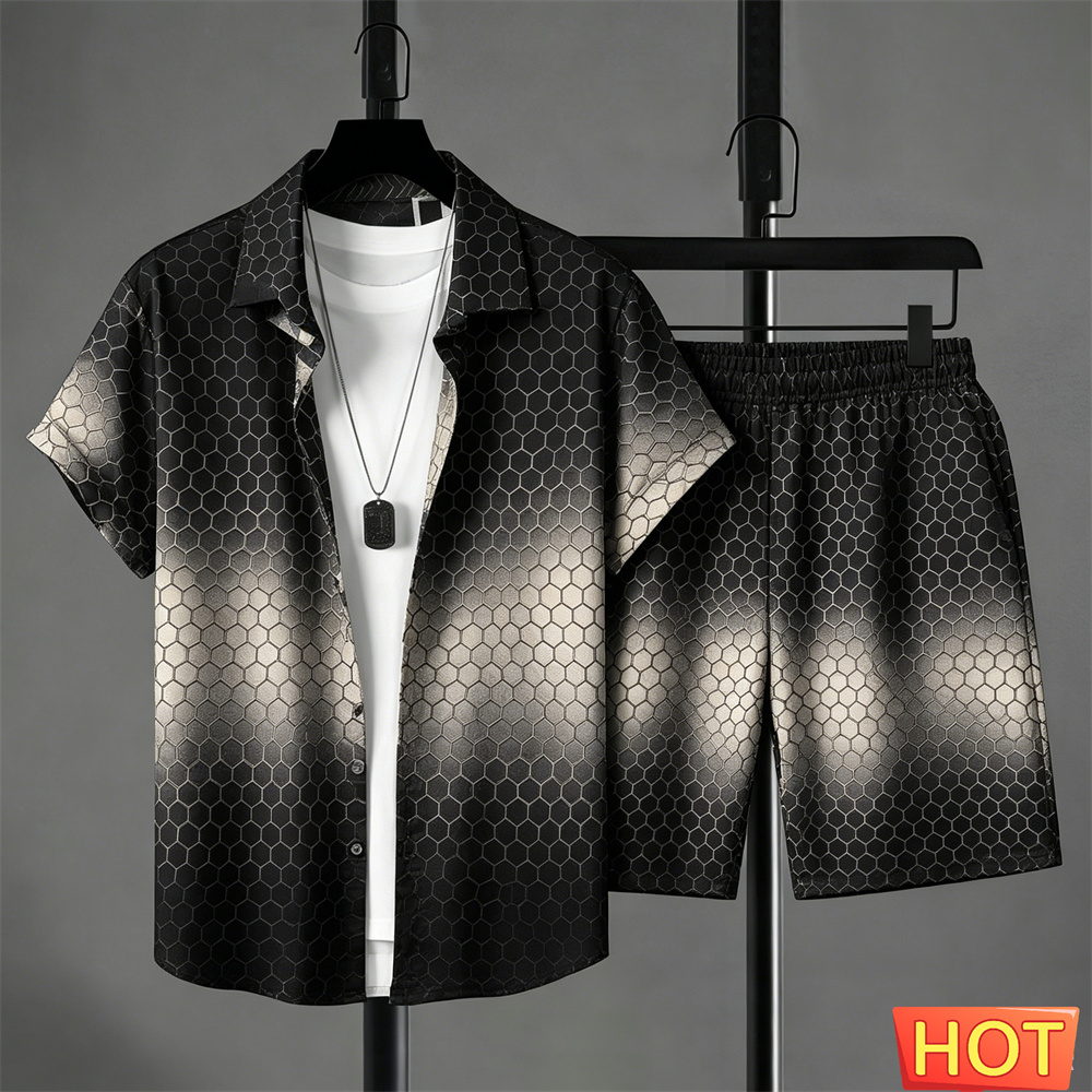 ชุดฤดูร้อน ชุดเสื้อเชิ้ตผู้ชาย - Shirt Camp Collar บทวิจารณ์และราคา
