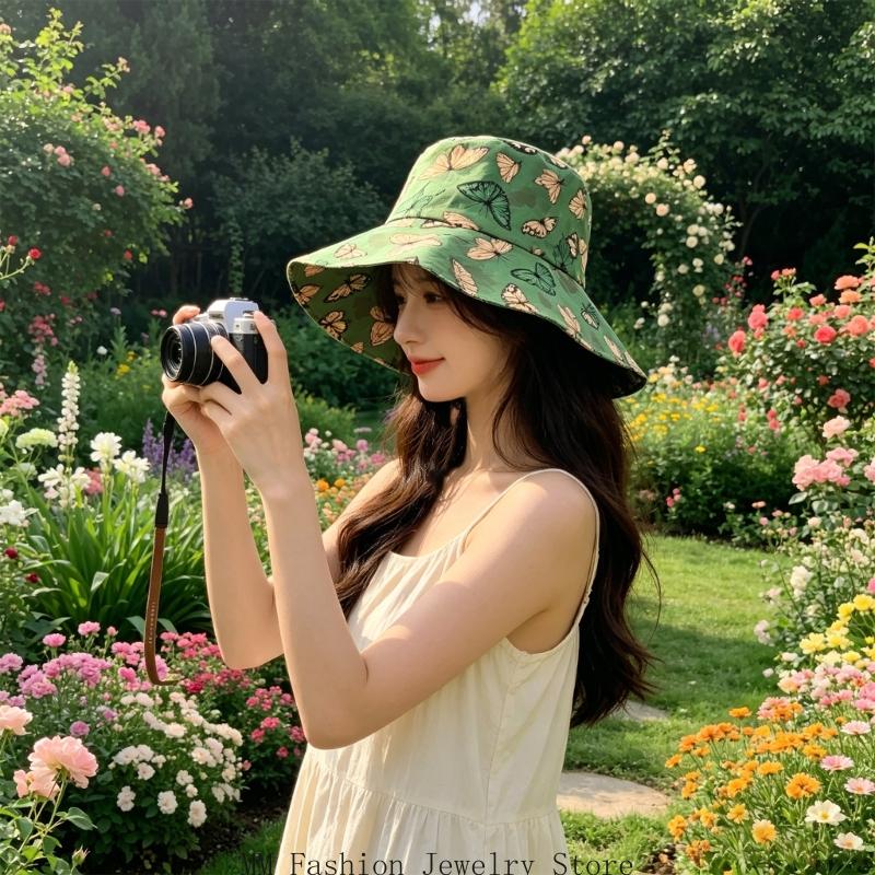 หมวกบักเก็ตพิมพ์ลายสีเขียว หมว - Packable Hat Nylon บทวิจารณ์และราคา