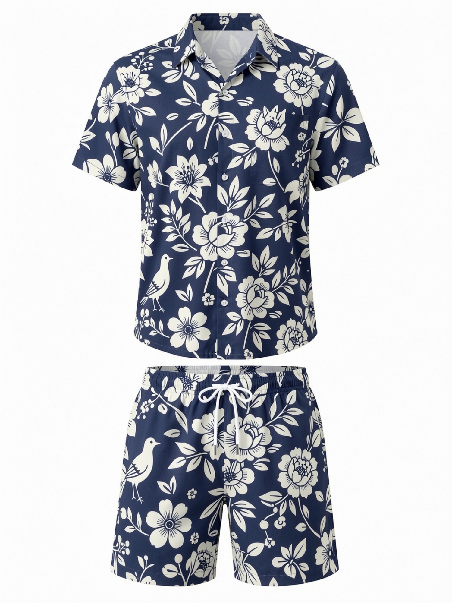 ชุดเสื้อเชิ้ตแขนสั้นลายดอกไม้ส - Resort Shirt Floral บทวิจารณ์และราคา