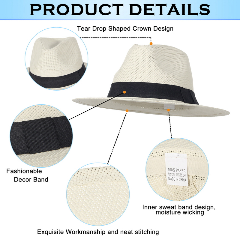 หมวกปานามาสานสำหรับฤดูร้อนสำหร - Bucket Hat Straw บทวิจารณ์และราคา