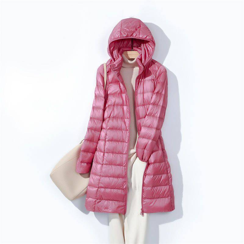 แจ็กเก็ตขนเป็ดยาวสำหรับผู้หญิง - Packable Hat Nylon บทวิจารณ์และราคา