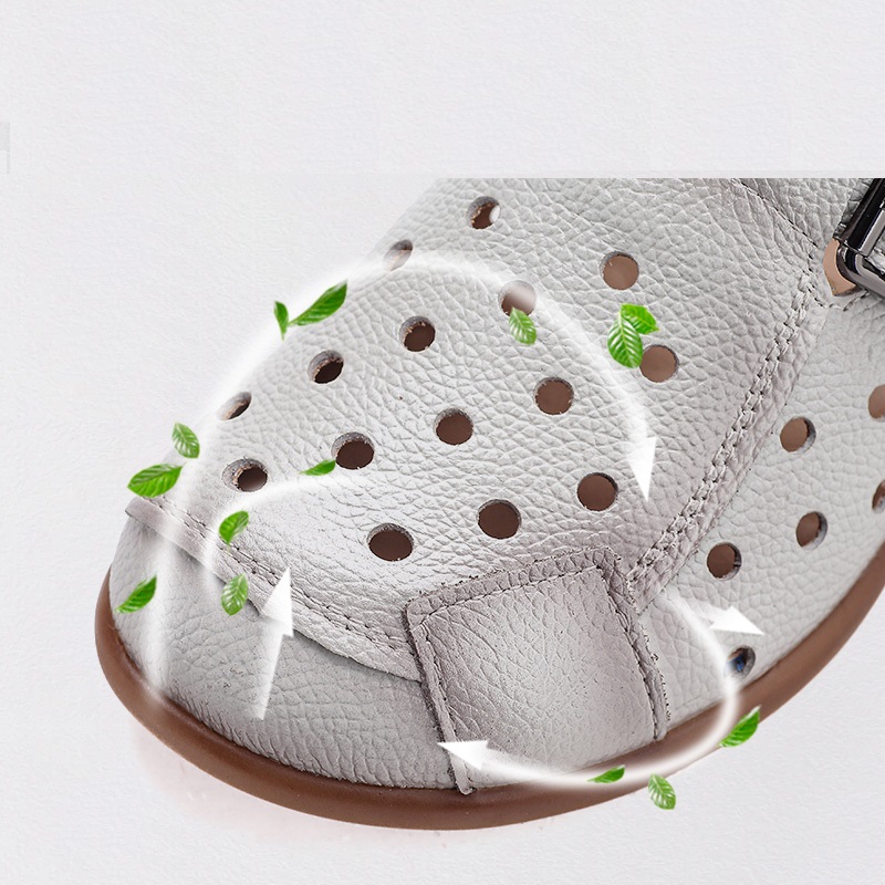 รองเท้าส้นเตี้ยหนังวัวแบบใหม่ส - Casual Sandal Leather บทวิจารณ์และราคา