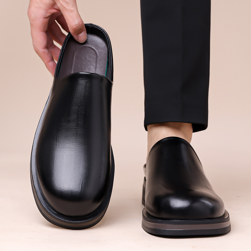 รองเท้าสลิปออนแบบเปิดส้นสำหรับ - Flip Flop Leather Men บทวิจารณ์และราคา