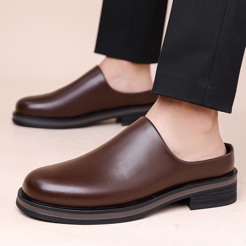 รองเท้าสลิปออนแบบเปิดส้นสำหรับ - Flip Flop Leather Men บทวิจารณ์และราคา