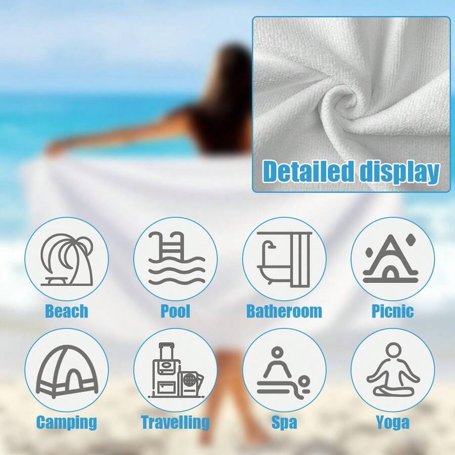 ผ้าห่มชายหาด/ผ้าเช็ดตัวพิมพ์ลา - Beach Towel Large บทวิจารณ์และราคา