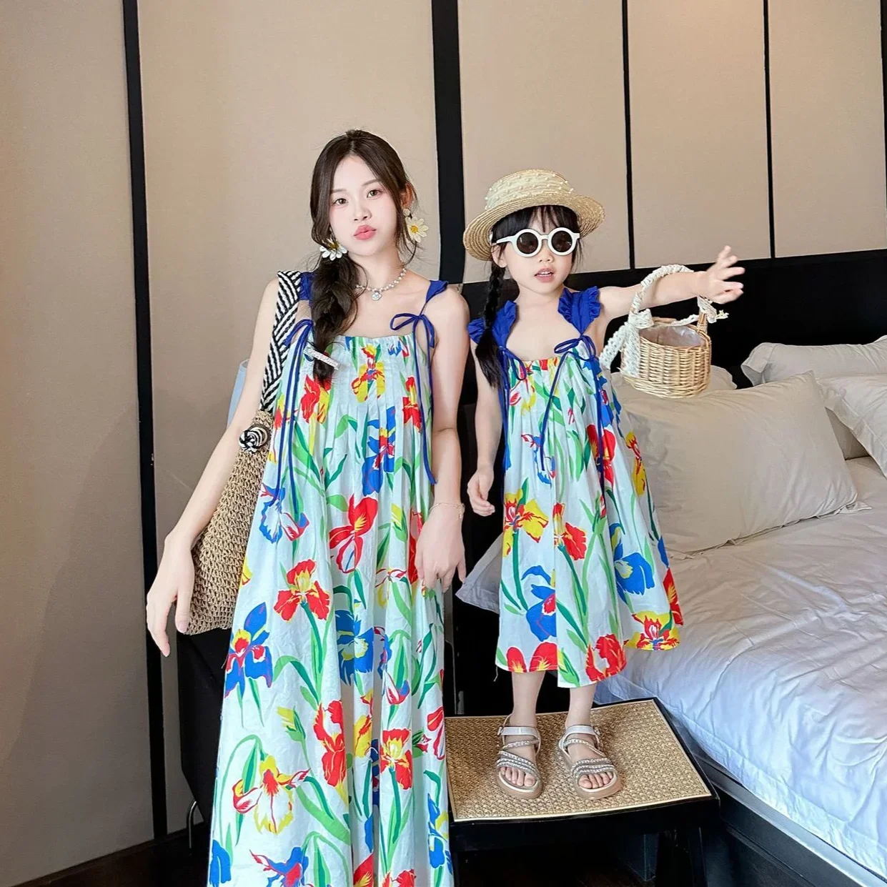 เสื้อผ้าวันหยุดเกาหลีแม่และลูก - Resort Shirt Floral บทวิจารณ์และราคา