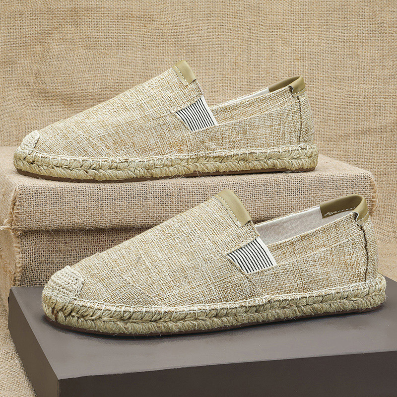 2025New ผู้ชายผ้าลินินรองเท้าส - Espadrille Slip On บทวิจารณ์และราคา