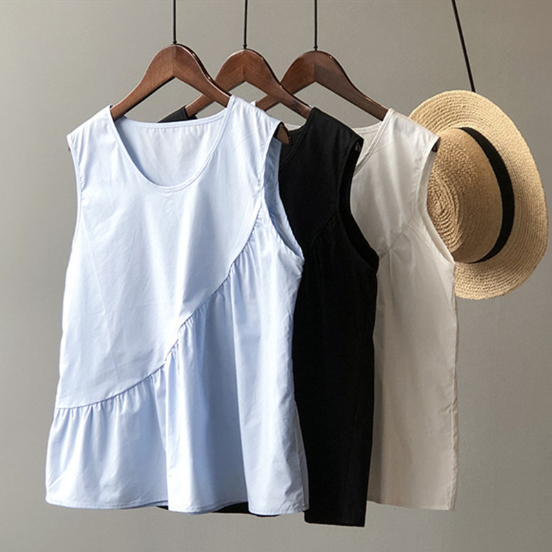หลวมสบายๆผู้หญิงผ้าฝ้ายผ้าลินิ - Shirt Camp Collar บทวิจารณ์และราคา