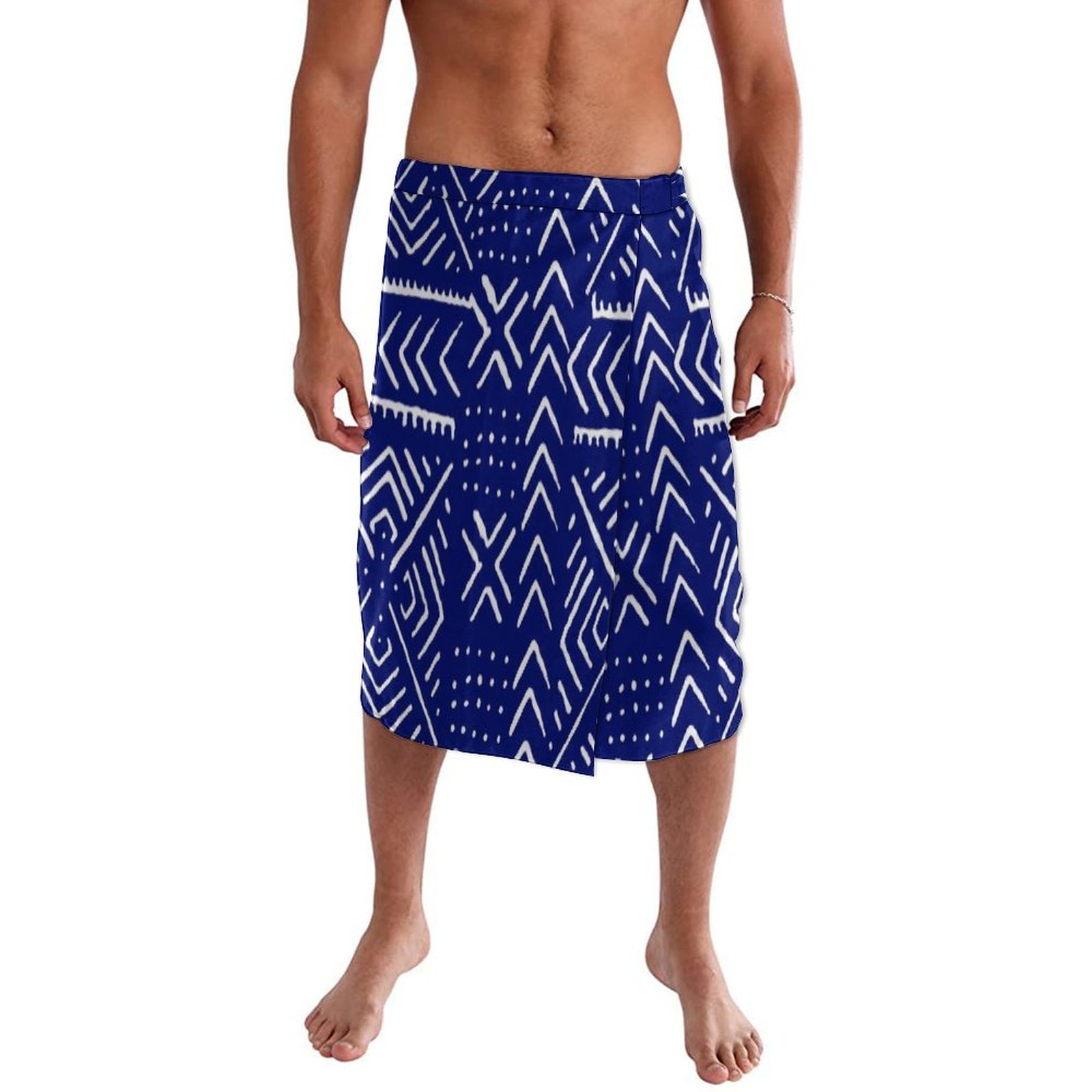 ชุดคลุมชายหาดลายดอกไม้สีฟ้าสไต - Sarong Men Wrap บทวิจารณ์และราคา