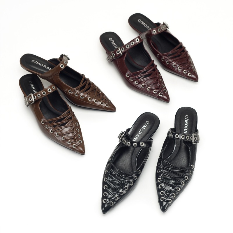 รองเท้าส้นเตี้ยแบบผูกเชือกสำหร - Casual Sandal Leather บทวิจารณ์และราคา